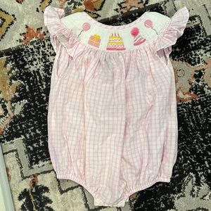 Smocked First Birthday Romper